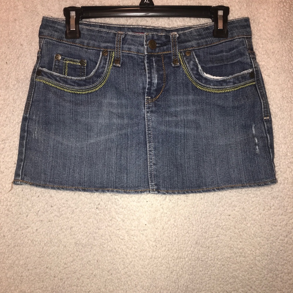 Denim mini skirt
